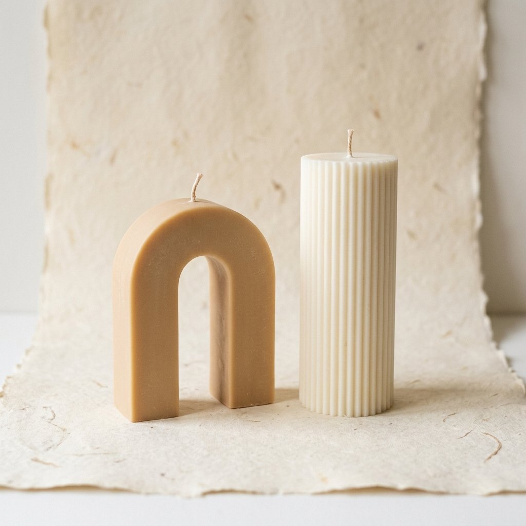 Dune Fluted Pillar Candle
