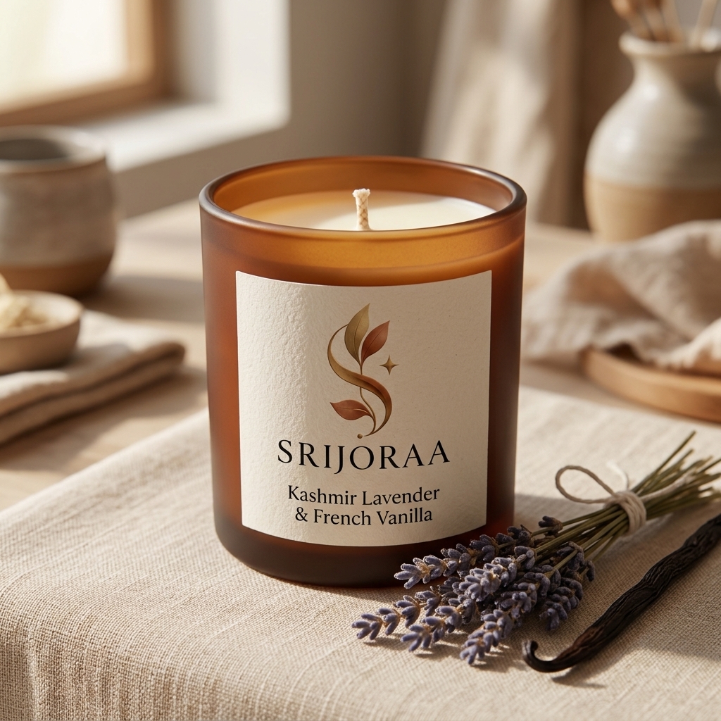 Kashmir Lavender & French Vanilla Scented Candle