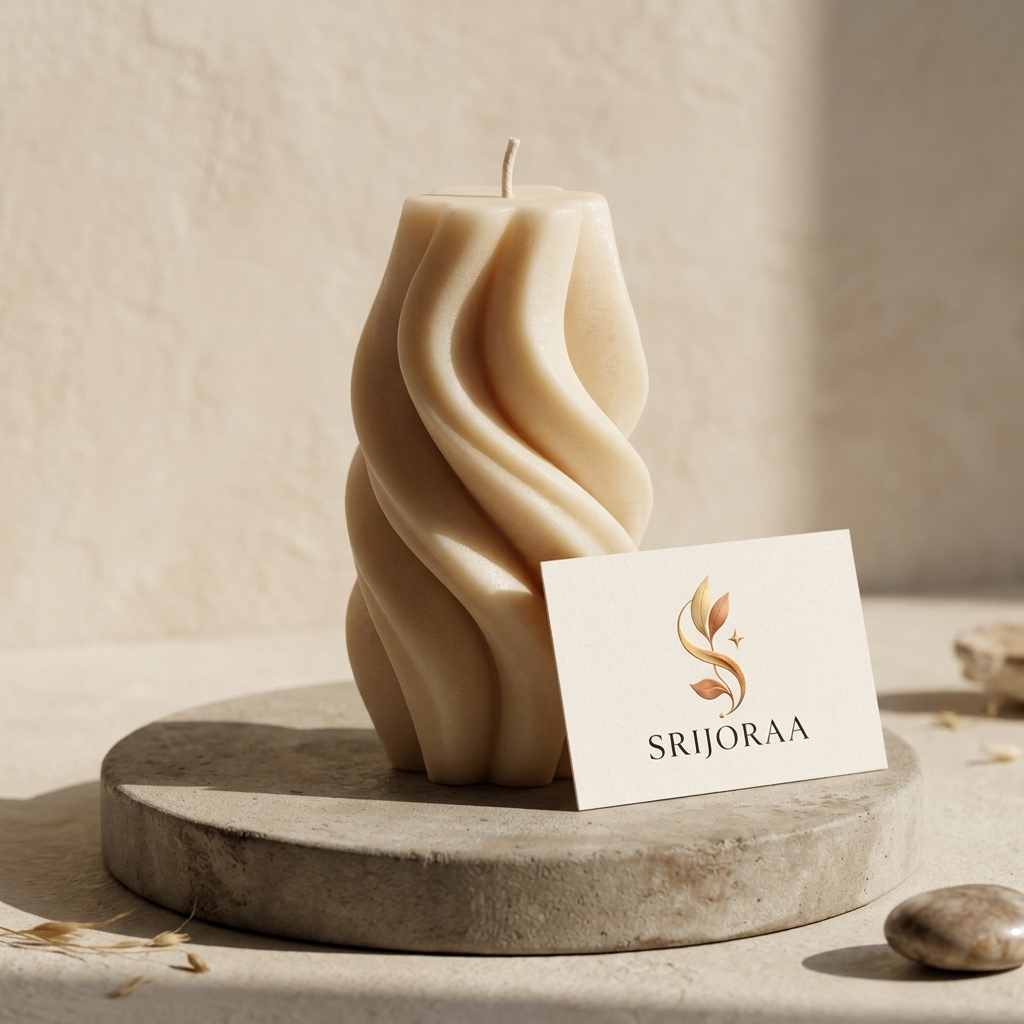 The Spiral Wave Helix Sculptural Candle